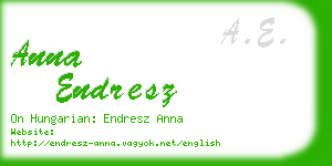 anna endresz business card